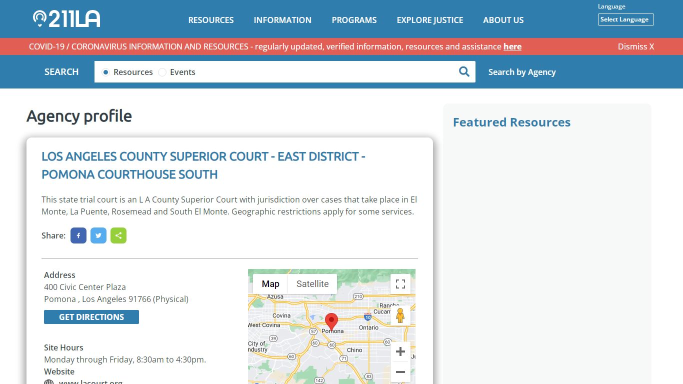LOS ANGELES COUNTY SUPERIOR COURT - EAST DISTRICT - POMONA ... - 211LA